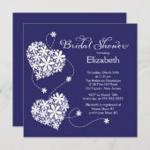 デイジーハートモダンのブライダルシャワー招待状 招待状 (正面/裏面)