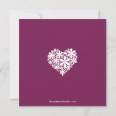 デイジーハートモダンのブライダルシャワー招待状 招待状 (裏面)