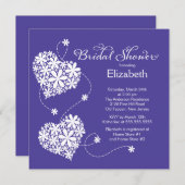 デイジーハートモダンのブライダルシャワー招待状 招待状 (正面/裏面)