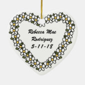 デイジーハート追加フォトカスタムオーナメントKeepsake セラミックオーナメント (裏面)