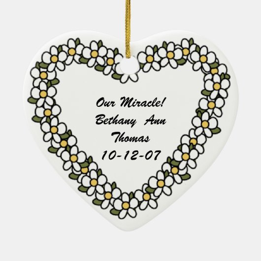 デイジーハート追加フォトカスタムオーナメントKeepsake セラミックオーナメント (裏面)