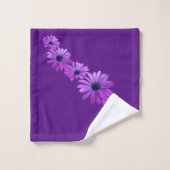 デイジーバスセットブルーパープルデイジーバスタオルセット バスタオルセット (ウォッシュタオル)