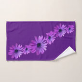 デイジーバスセットブルーパープルデイジーバスタオルセット バスタオルセット (ハンドタオル)