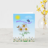 デイジーバタフライにすてきなデイカード カード (黄色い花)