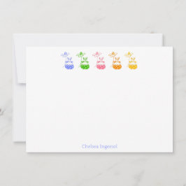 デイジーバニーノートカード サンキューカード