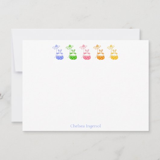 デイジーバニーノートカード サンキューカード (正面)