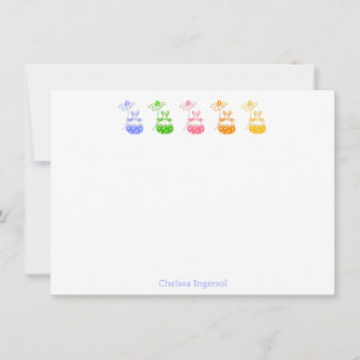 デイジーバニーノートカード サンキューカード