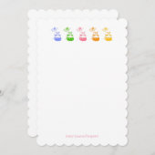 デイジーバニーパーソナライズされた ノートカード (正面/裏面)