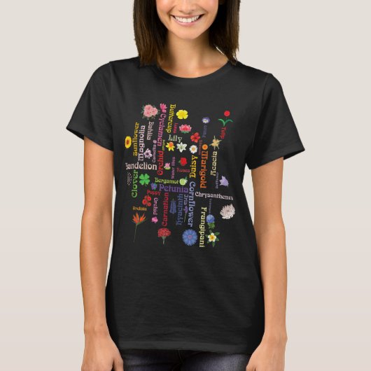 デイジーバラフラワーフローラ庭師 Tシャツ (正面)