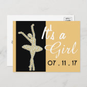 デイジーバレリーナ、新生児発表 案内ポストカード (正面/裏面)