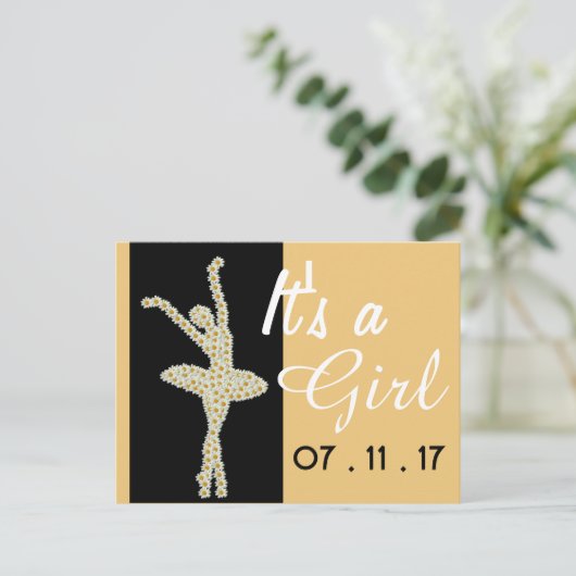 デイジーバレリーナ、新生児発表 案内ポストカード (スタンド正面)