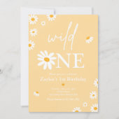 デイジーバースデーパーティーボフミアンワイルドワン1歳 招待状 (正面)