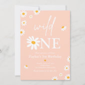 デイジーバースデーパーティーボフミアンワイルドワン1歳 招待状 (正面)