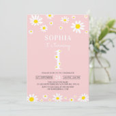 デイジーバースデーパーティーボフミアン1歳の誕生日 招待状 (スタンド正面)