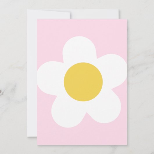 デイジーバースデーパーティーボヘミアンワンバースデー 招待状 (裏面)