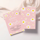 デイジーバースデーパーティーボーミアンファースト誕生日 招待状