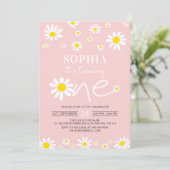 デイジーバースデーパーティーボーミアンファースト誕生日 招待状 (スタンド正面)