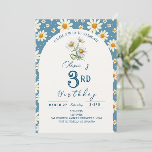 デイジーバースデーパーティーIブルー 招待状 (スタンド正面)