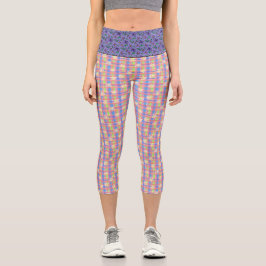 デイジーパステルプライド混合プリントカプリレギンス カプリレギンス