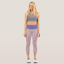 デイジーパステルプライド混合プリントカプリレギンス