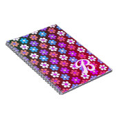 デイジーパタカラフルーンレトロモノグラム ノートブック (右側)