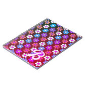 デイジーパタカラフルーンレトロモノグラム ノートブック (左側)