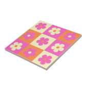 デイジーパターカラフルンレトロBOHOシックフローラ タイル (側面)