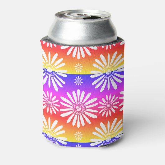 デイジーパターンパープルイエロークーラーボックス 缶クーラー (缶裏面)