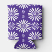 デイジーパターンパープルホワイトクーラーボックス 缶クーラー (裏面)