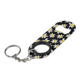 デイジーパターンプリント キーホルダー栓抜き (正面アングル)