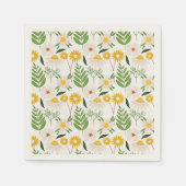 デイジーパターン、 スタンダードカクテルナプキン (正面)