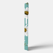 デイジーパターン、ティール（緑がかった色）の背景パーソナライズされた、 Case-Mate iPhoneケース (裏面 / 右)