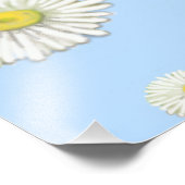 デイジーパターン（淡い青の背景） フォトプリント            (角)
