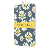 デイジーパターン、白いデイジー、名前 カーエアーフレッシュナー (左)