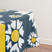 デイジーパターン、白いデイジー、名前 テーブルクロス (インサイチュ)