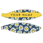 デイジーパターン、白いデイジー、名前 バスケットボール (パネル)