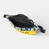 デイジーパターン、白いデイジー、名前 ファニーパック (見開き)