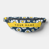 デイジーパターン、白いデイジー、名前 ファニーパック (レイダウン)