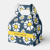 デイジーパターン、白いデイジー、名前 フェイバーボックス (正面サイド)