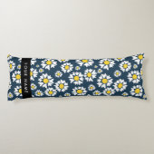 デイジーパターン、白いデイジー、名前 ボディピロー (裏面)