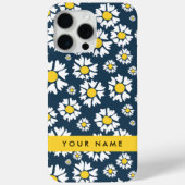 デイジーパターン、白いデイジー、名前 Case-Mate iPhoneケース (裏面)