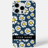 デイジーパターン、白いデイジー、名前 Case-Mate iPhoneケース (裏面)