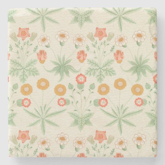 デイジーパターン（William Morris著） ストーンコースター (正面)