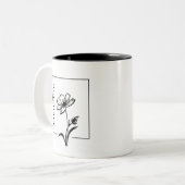 デイジーパーソナライズされたマグカップ – エレガンスの永遠の贈り物 ツートーンマグカップ (正面左)