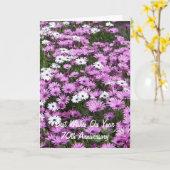 デイジーパーソナライズされた70結婚周年 カード (黄色い花)