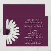 デイジーパープルブライダルシャワー招待状 招待状 (正面/裏面)