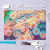 デイジーヒッパイボホプリントカラフルフローラ 薄葉紙 (クラフト)