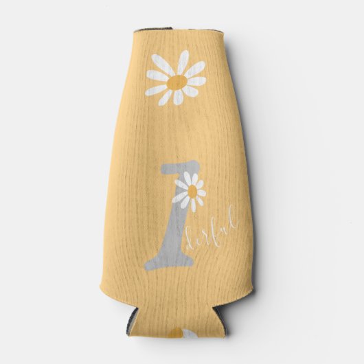 デイジーヒッピーベビーファースト誕生日ワンダフルボトル ボトルクーラー (正面)