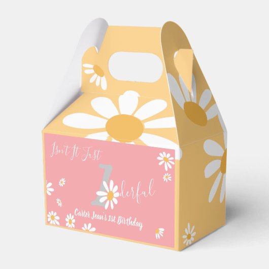 デイジーヒッピーベビーワンダリーファーストバースデーパーティー フェイバーボックス (裏面サイド)