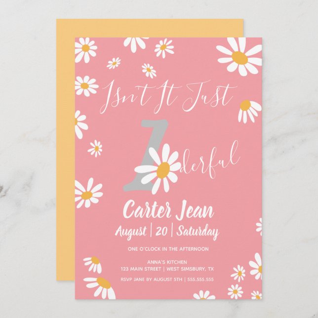 デイジーヒッピーベビーワンダリーファースト誕生日 (正面/裏面)